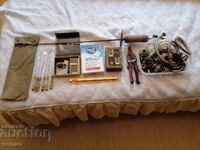 Лот резе машинка стар шиш ве и ка ножици кутийка вилици