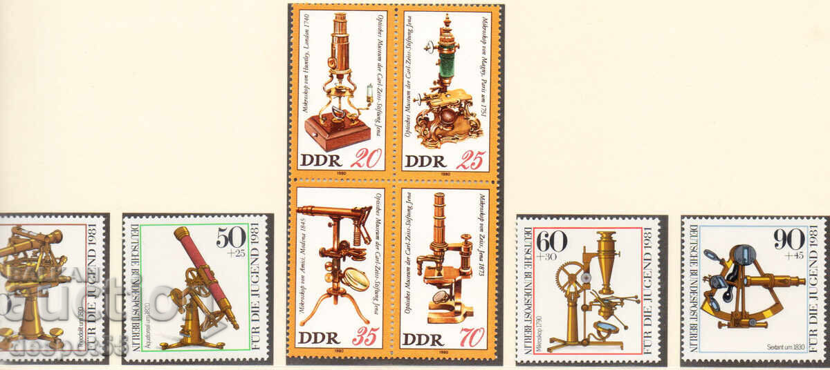 1980-81. GDR-West Berlin. Common theme - Telescopes 1980-81. GDR-West Berlin. Common theme - Telescopes