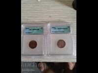 ЛОТ СЕРТИФИЦИРАНИ МОНЕТИ САЩ.БЗЦ