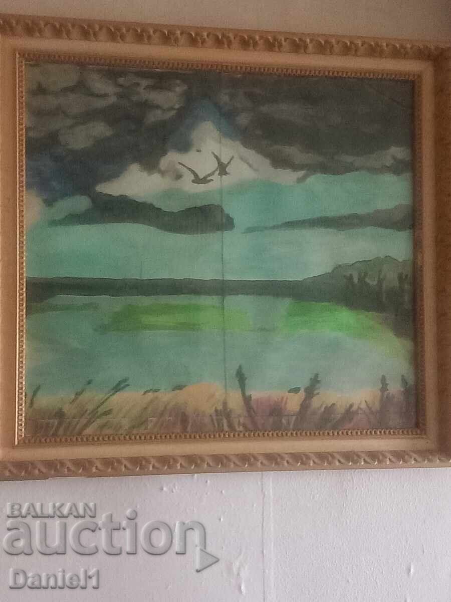 КартинаЛОШО ВРЕМЕ,акварел