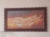Erotic Painting - Lady in a Pink Bathrobe
