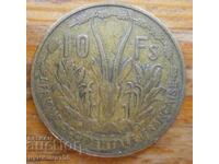 10 франка 1956 г  - Западна Африка (Френска колония)