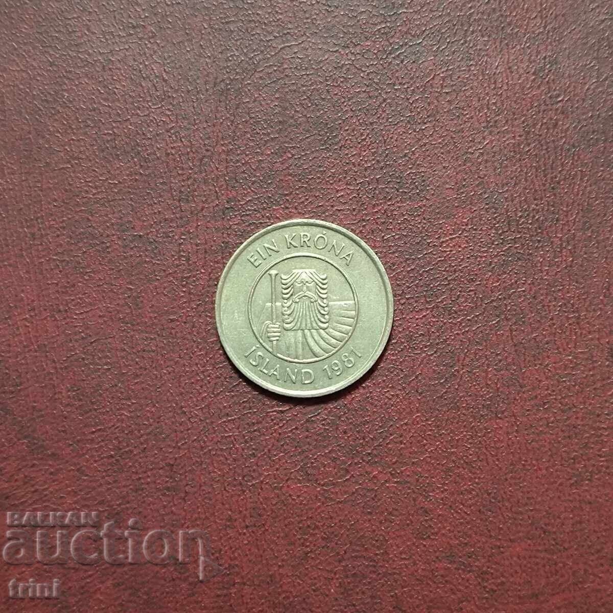 Islanda 1 coroană 1981