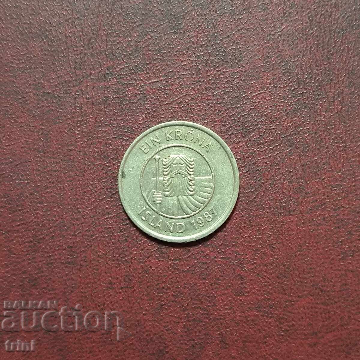 Ισλανδία 1 κρόνα 1987 Ισλανδία 1 κρόνα 1987