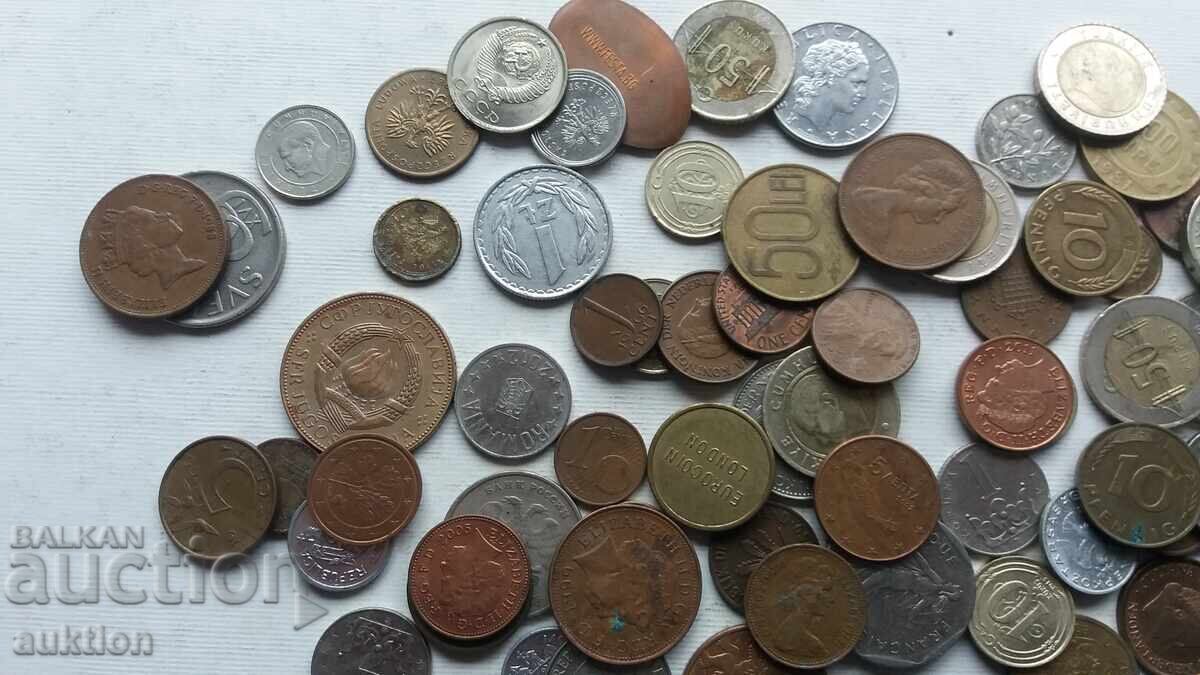 Доставка на ЛОТ ОТ 100 БРОЯ ЧУЖДЕСТРАННИ МОНЕТИ ОТ ЦЯЛ СВЯТ