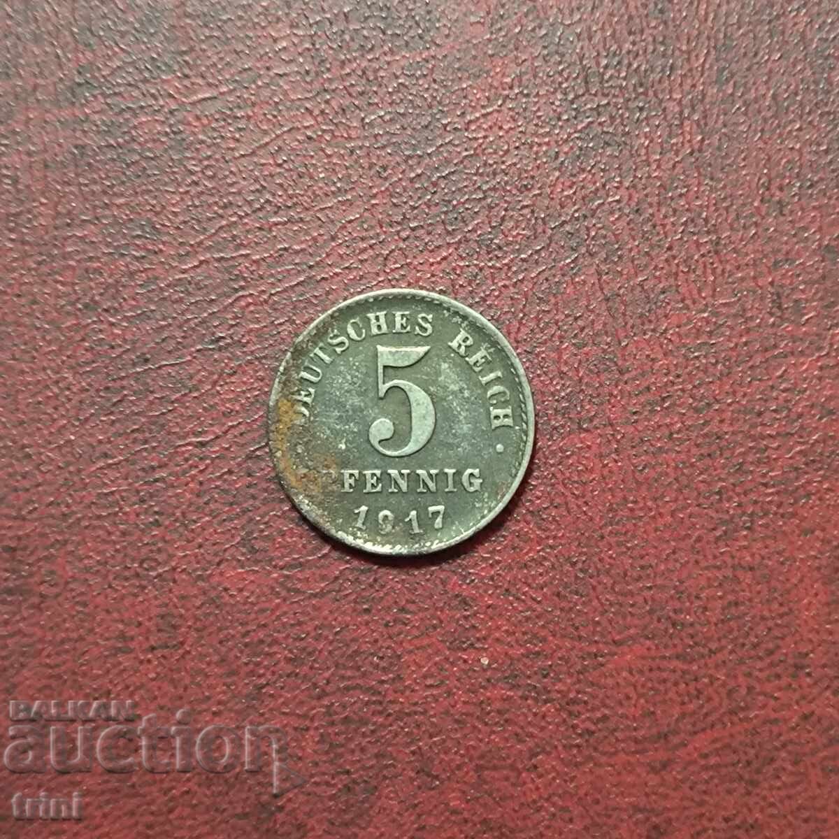 Germania Imperiul 5 pfennig 1917 Germania Imperiul 5 pfennig 1917