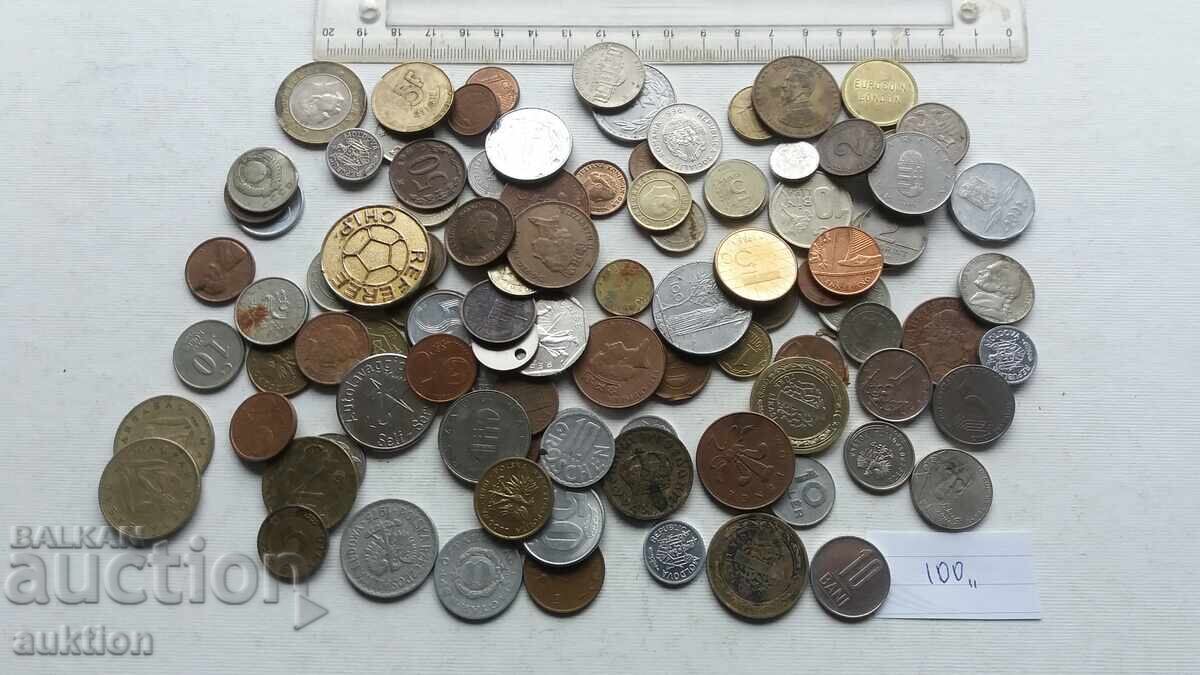 LOT DE 100 DE MONEDE STRĂINE DIN TOATĂ LUMEA - 6