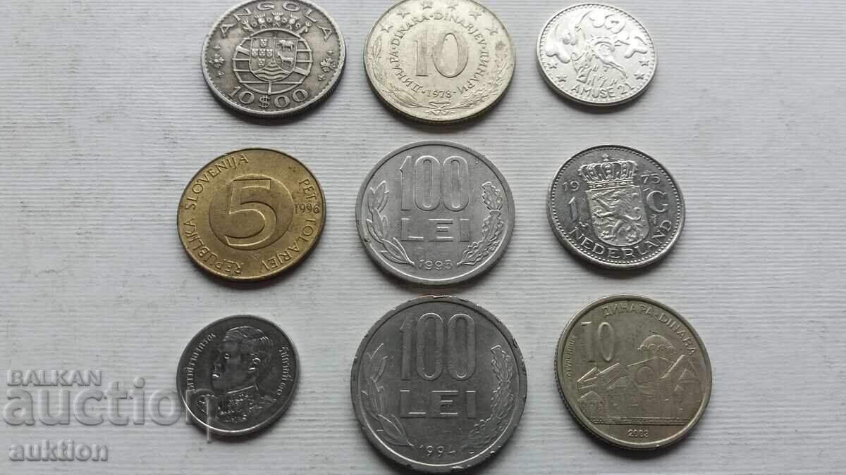 LOT DE 9 MONEDE STRĂINE DIN LUME - 5