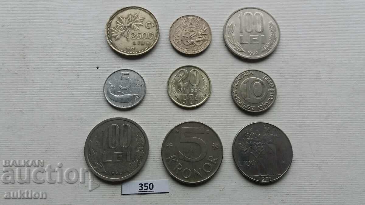 LOT DE 9 MONEDE STRĂINE DIN LUME LOT DE 9 MONEDE STRĂINE DIN LUME