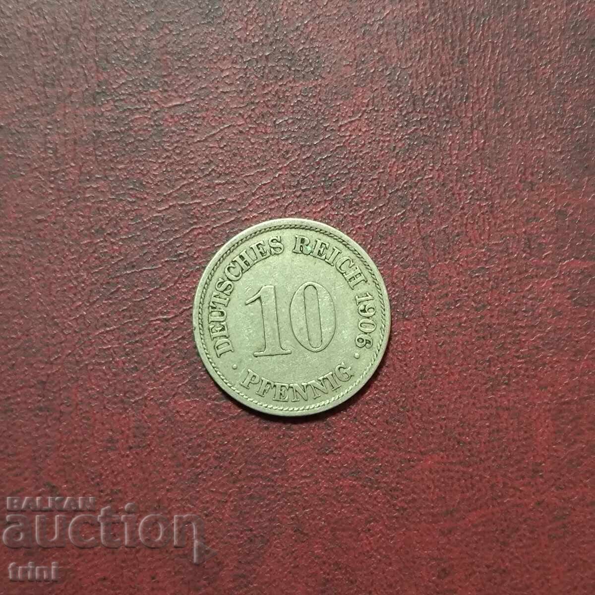 German Empire 10 Pfennig 1906