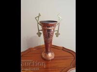 Αντίκα χάλκινο βάζο χειροποίητο!!!