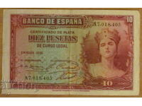 10 pesetas 1935, Spania