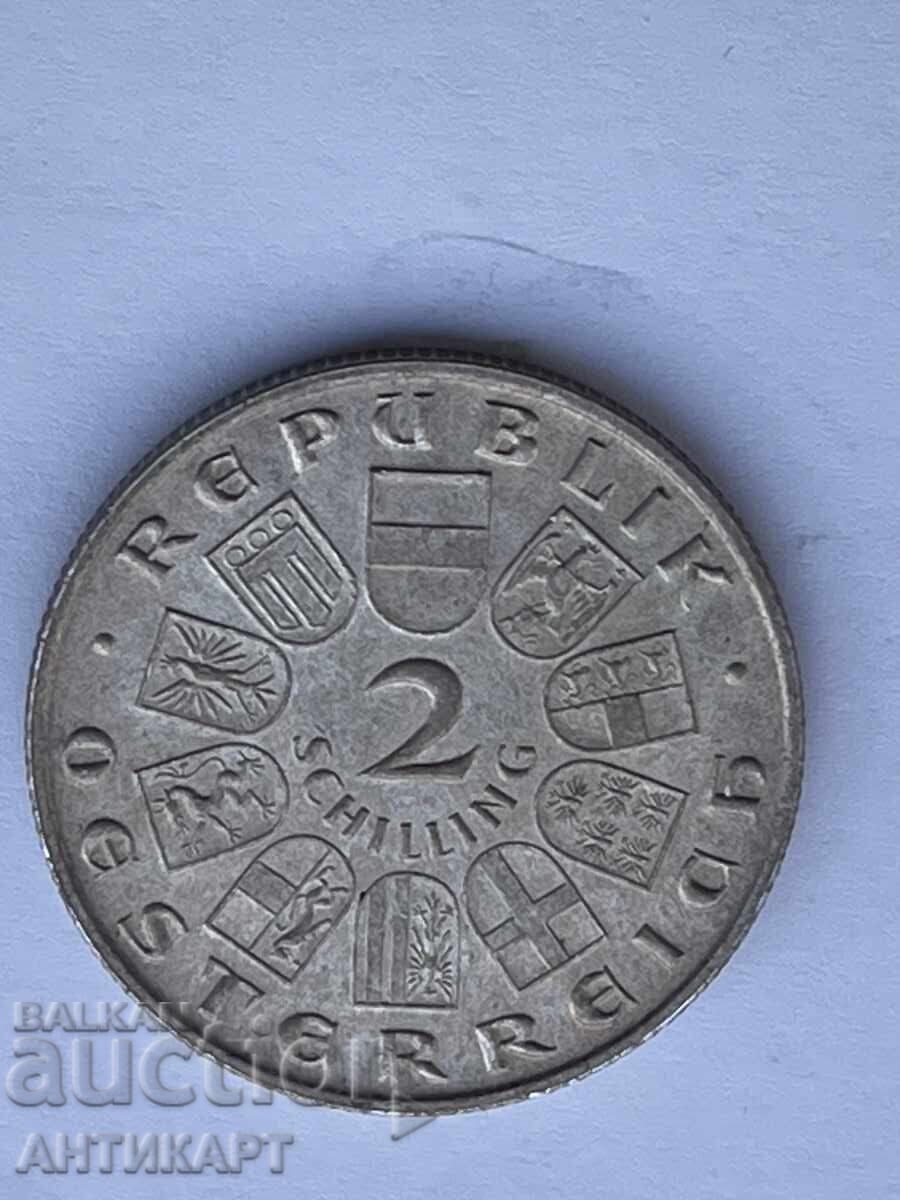 рядка сребърна монета Австрия 2 schilling 1932 Haydn отлична с цена € 18.92 | 37.00 лв.