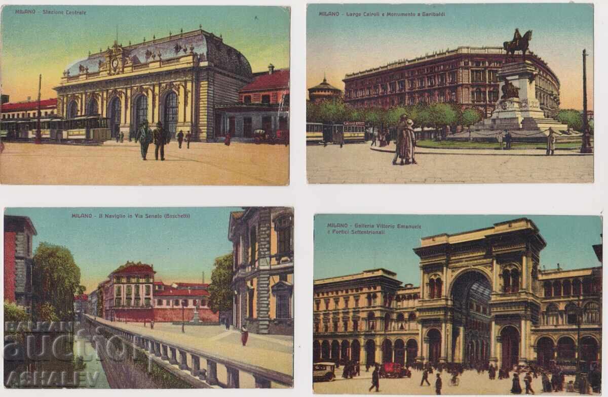 Ιταλία-Μιλάνο 4 καρ.αχρησιμοποίητες 1930