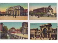 Ιταλία-Μιλάνο 4 καρ.αχρησιμοποίητες 1930