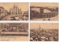 Ιταλία-Μιλάνο 4 καρ.αχρησιμοποίητες 1930