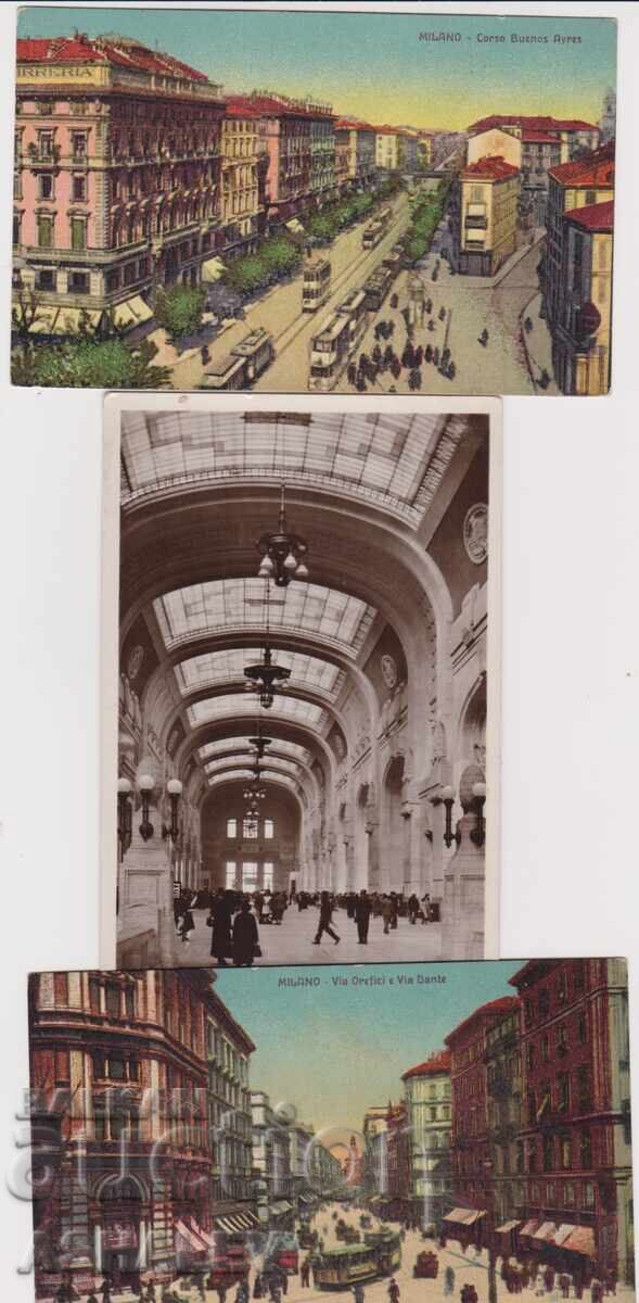 Ιταλία-Μιλάνο 3 καρ. μη ταχυδρομημένες 1930
