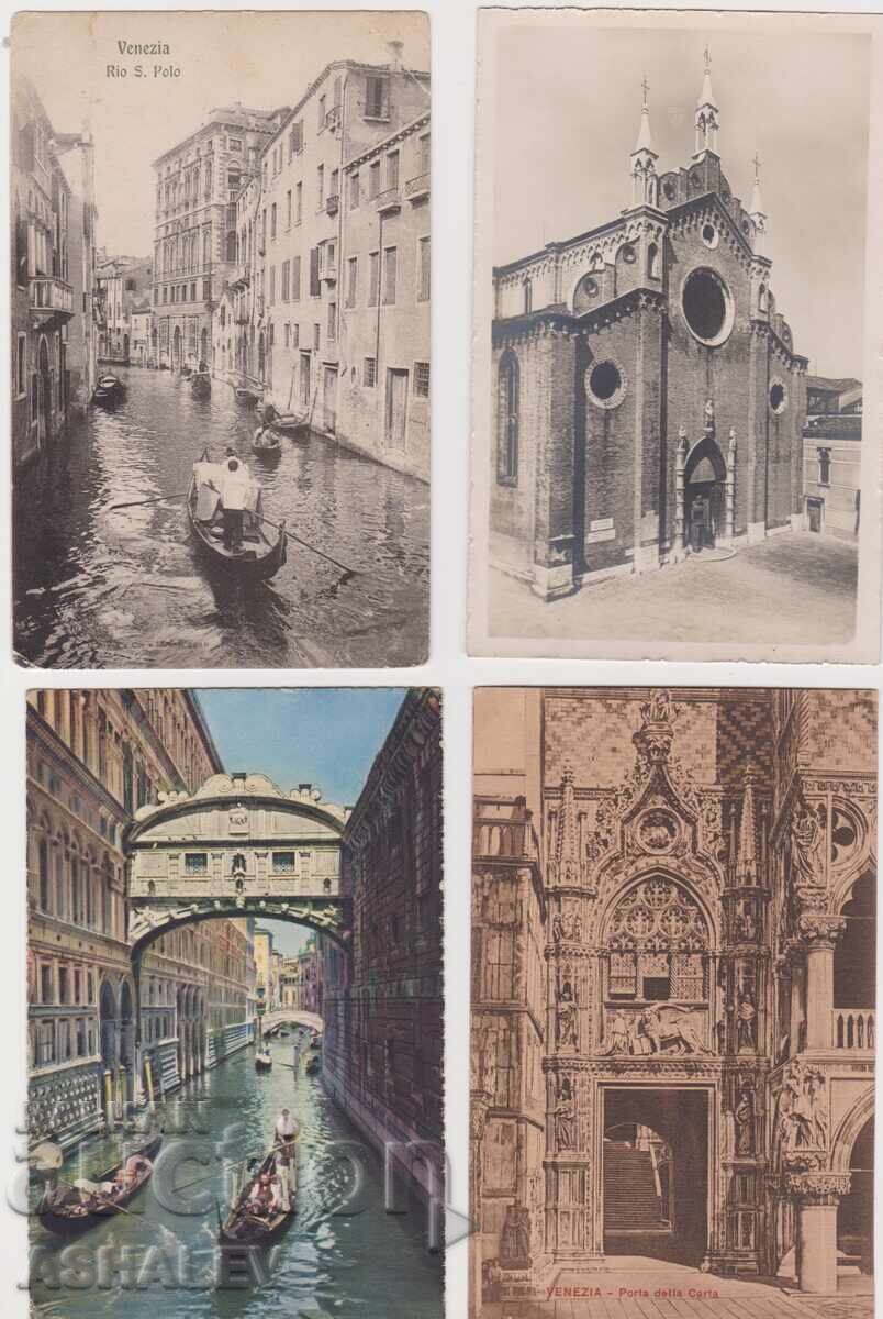 Italy - Venice 4 postcards, not traveled, 1930