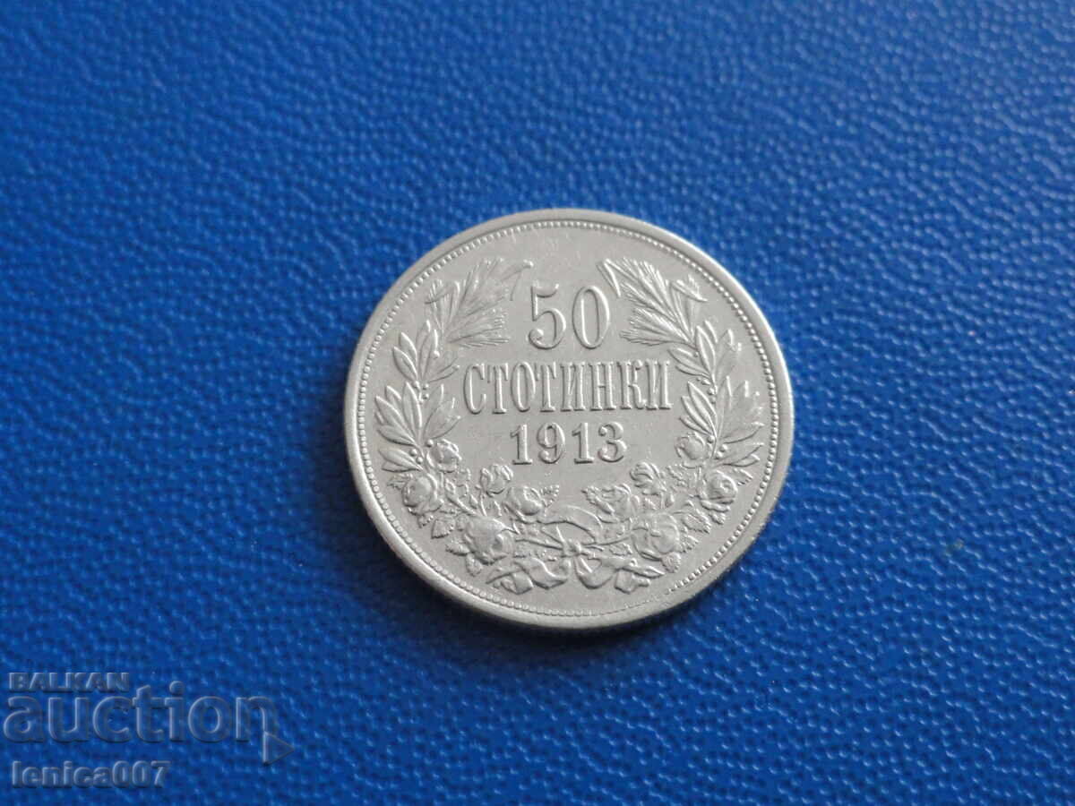 Bulgaria 1913 - 50 stotinki (Ag) - 5
