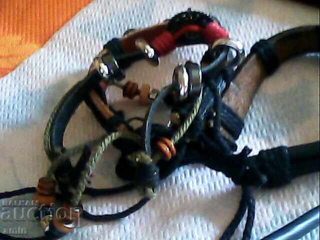 Beautiful leather bracelets with price € 5.11 | 9.99 BGN