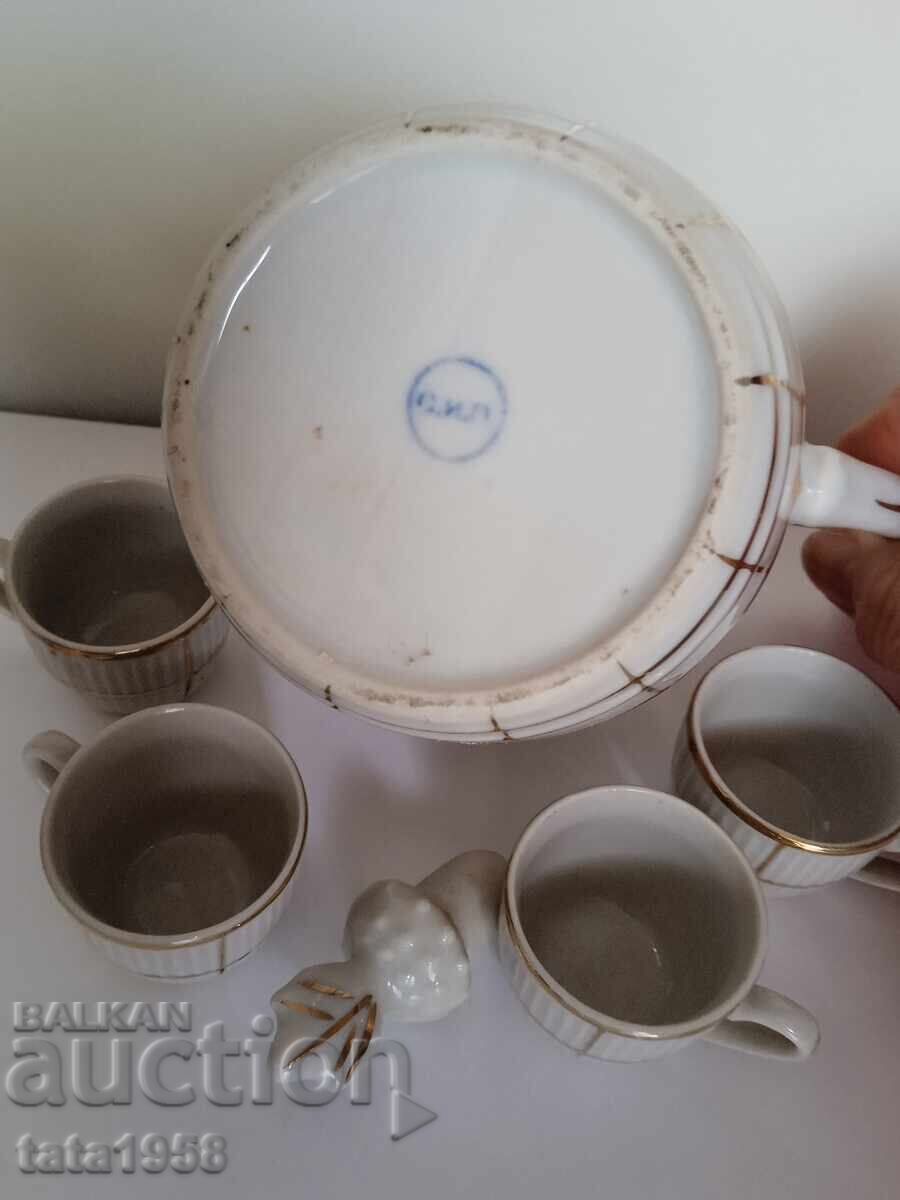 Rakia service with gold plating - 5