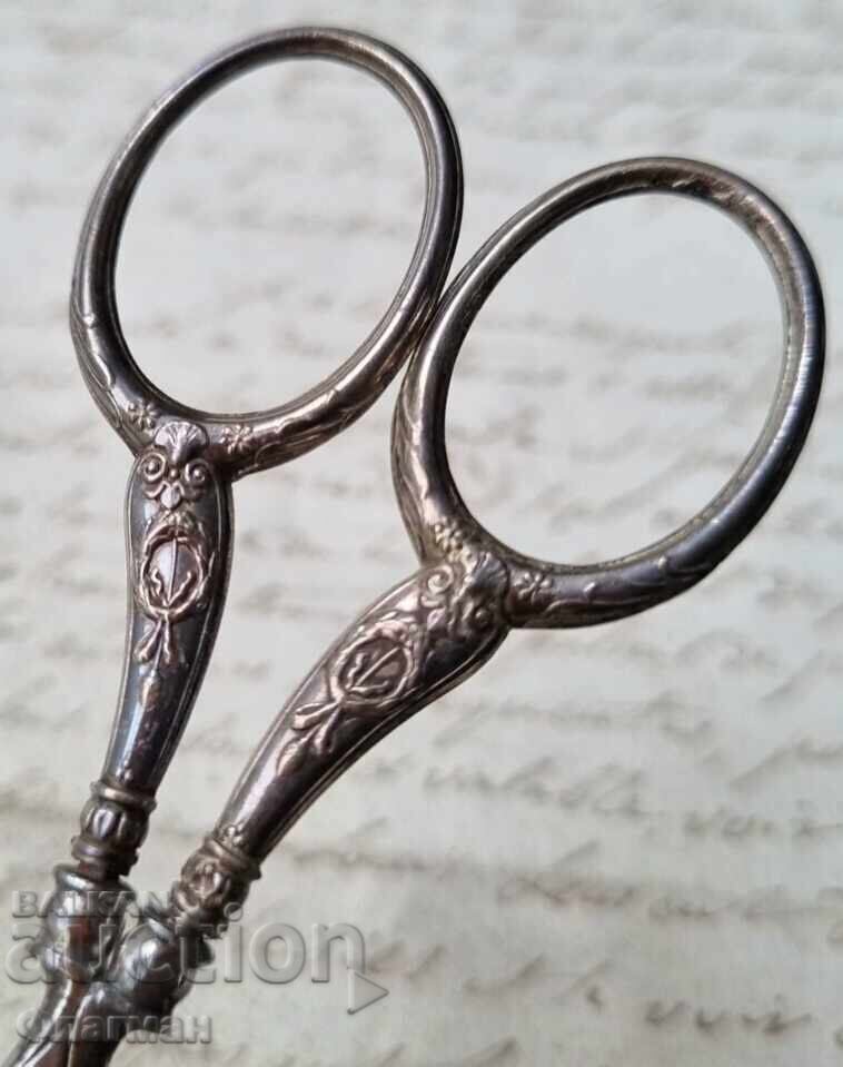 Delivery of French Silver Scissors from the 19th Century, Napoleon III Delivery of French Silver Scissors from the 19th Century, Napoleon III