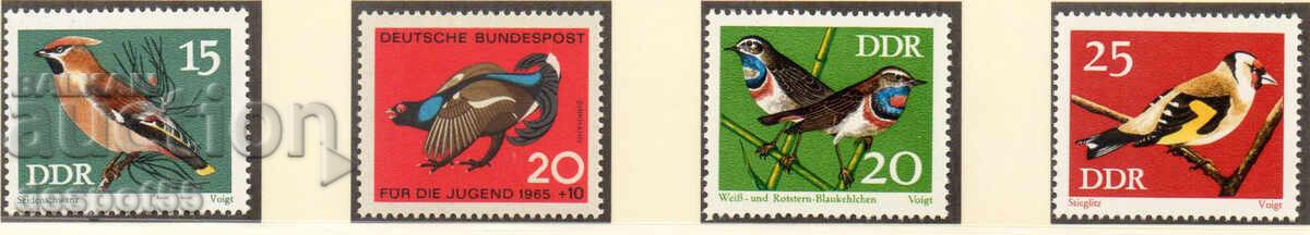1965-73. GDR, FRG. Birds with price € 3.22 | 6.30 BGN