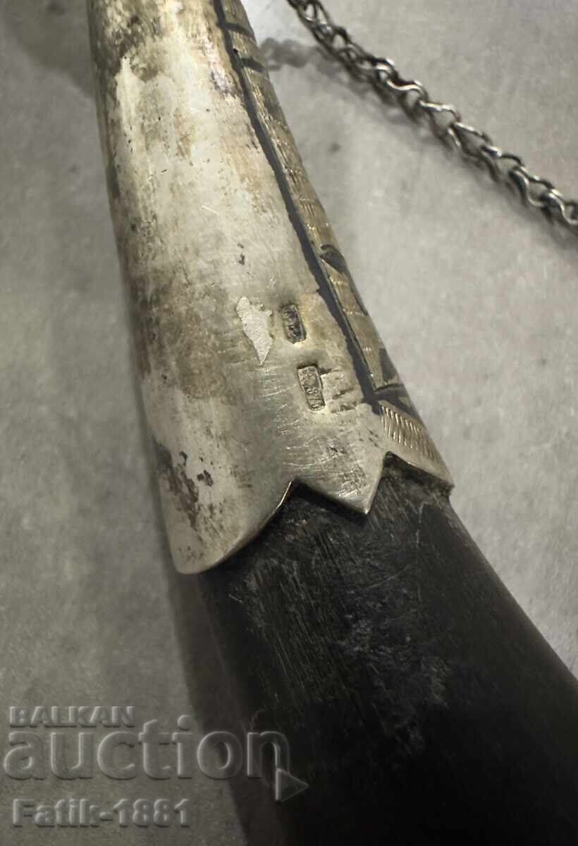 Δημοπρασία Βαλκανικό Ασημένιο Κέρας για Κρασί / Δοκιμή 875 Δημοπρασία Βαλκανικό Ασημένιο Κέρας για Κρασί / Δοκιμή 875