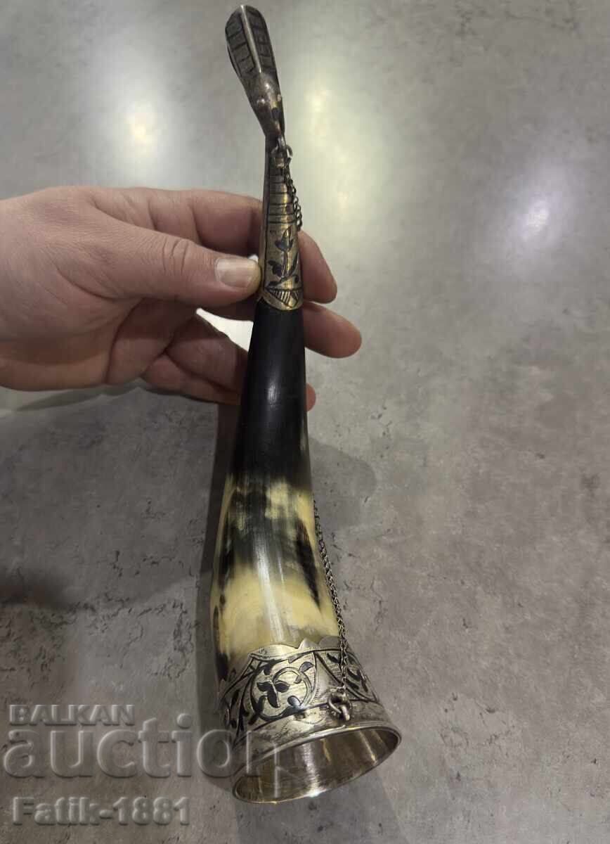 Βαλκανικό Ασημένιο Κέρας για Κρασί / Δοκιμή 875 - 7 Βαλκανικό Ασημένιο Κέρας για Κρασί / Δοκιμή 875 - 7