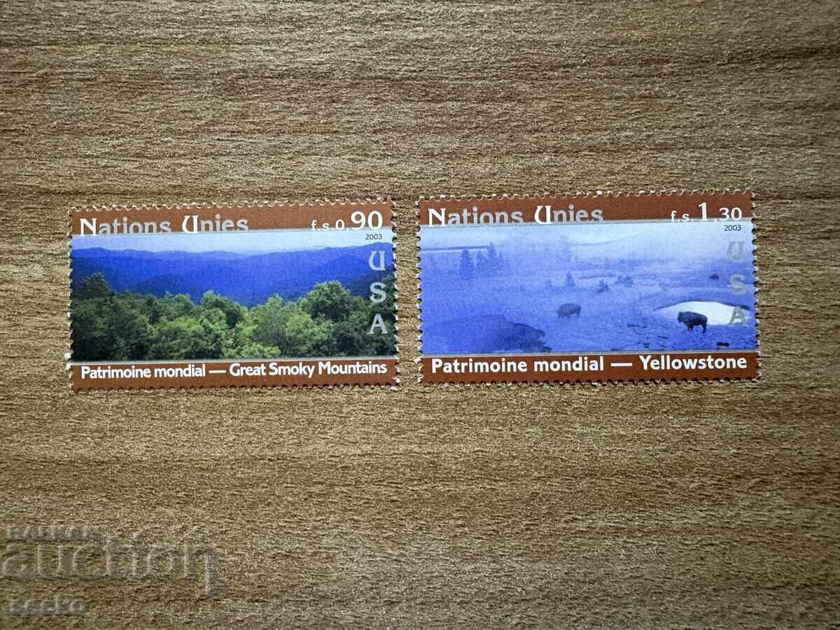 ONU Geneva - Patrimoniu Mondial UNESCO - SUA (2003) MNH ONU Geneva - Patrimoniu Mondial UNESCO - SUA (2003) MNH