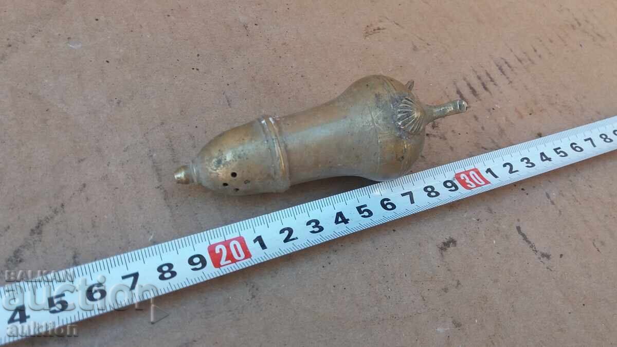 Auction  OLD SOLID BRONZE SALT CELLAR - SALT SHAKER