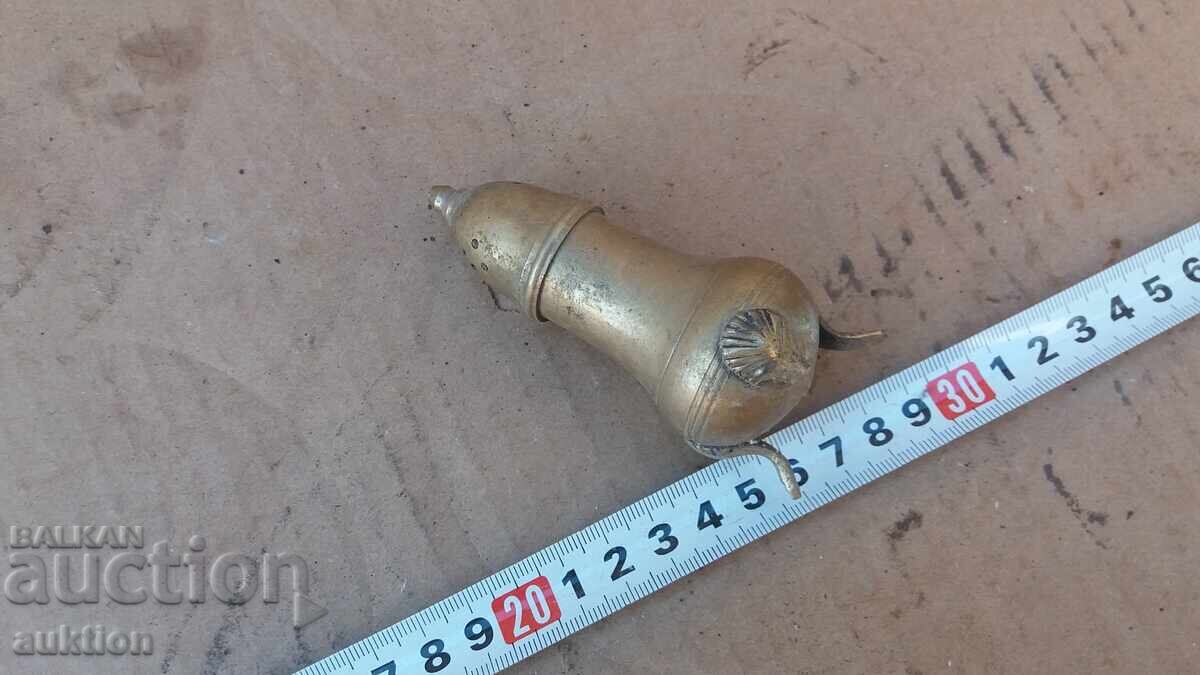 OLD SOLID BRONZE SALT CELLAR - SALT SHAKER - 5