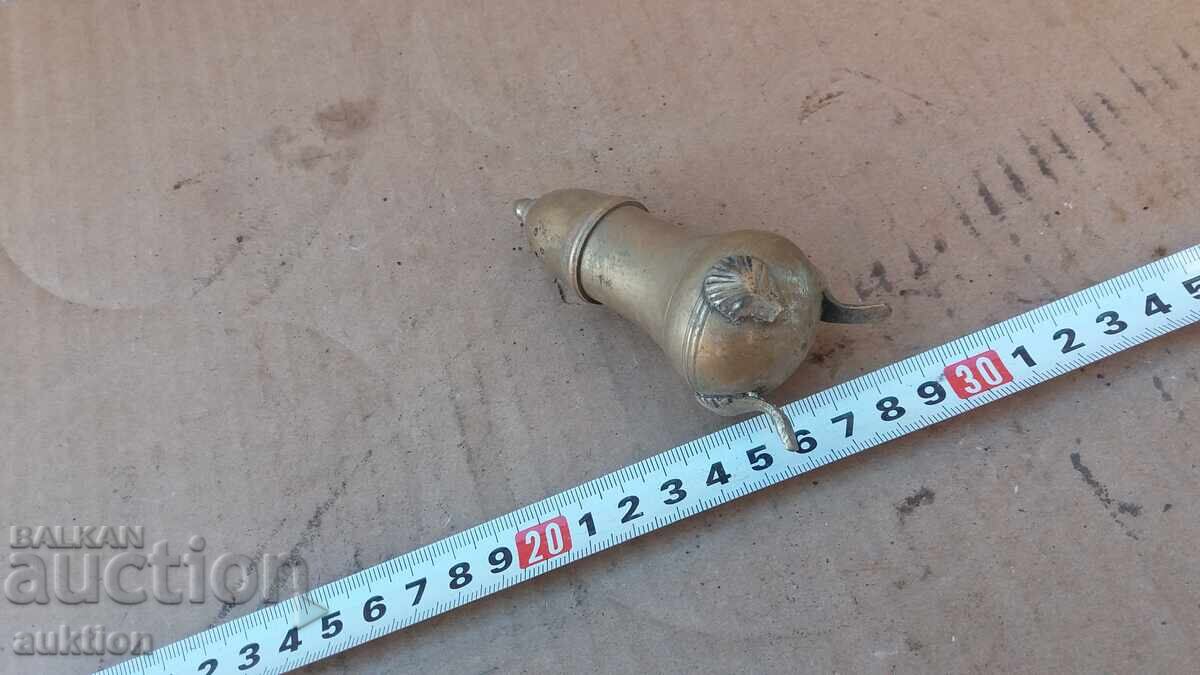 OLD SOLID BRONZE SALT CELLAR - SALT SHAKER - 6