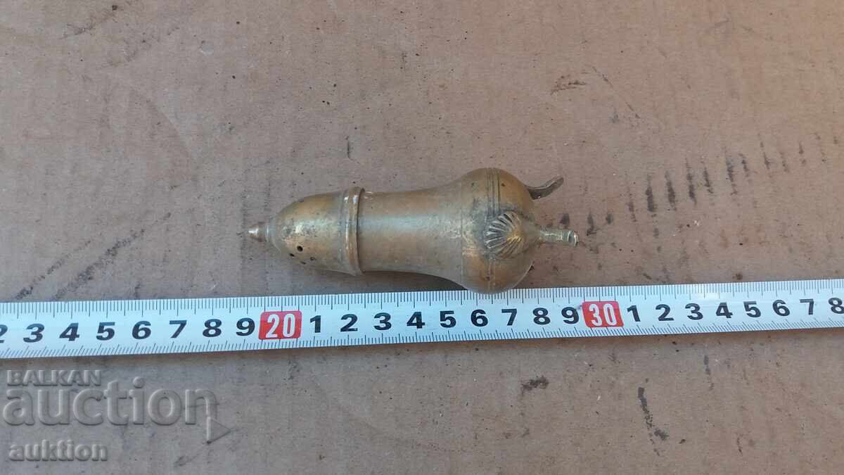 OLD SOLID BRONZE SALT CELLAR - SALT SHAKER