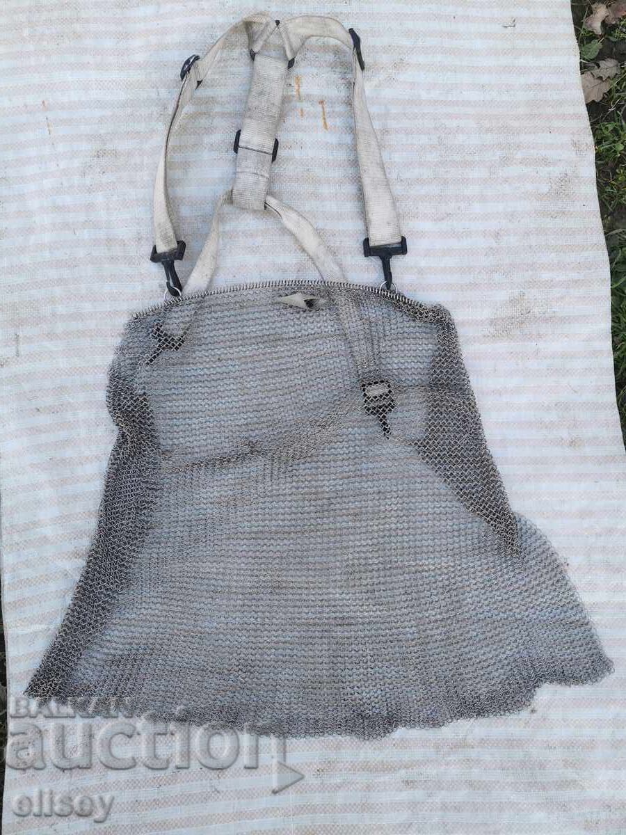 Auction  German metal protective apron for trimming