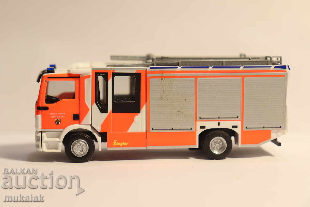 HERPA  1:87 H0  MAN ПОЖАРНА  КАМИОН  МОДЕЛ КОЛИЧКА