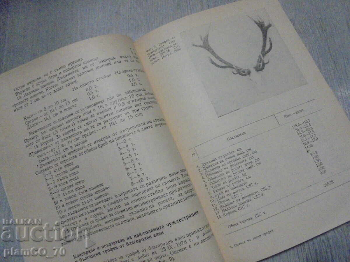 Licitație №*8417 Carte veche "Evaluarea trofeelor de vânătoare"