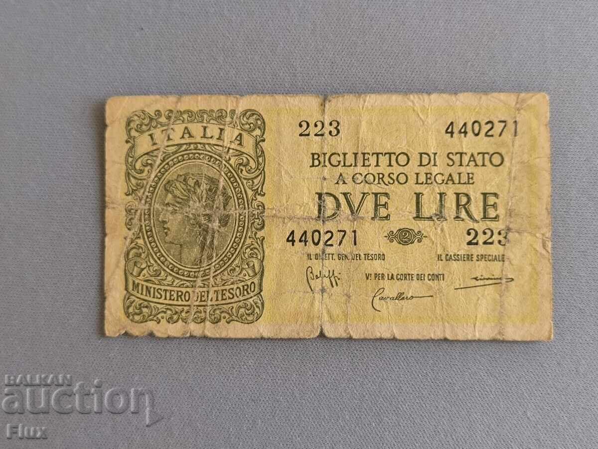 Bancnotă - Italia - 1 liră | 1944
