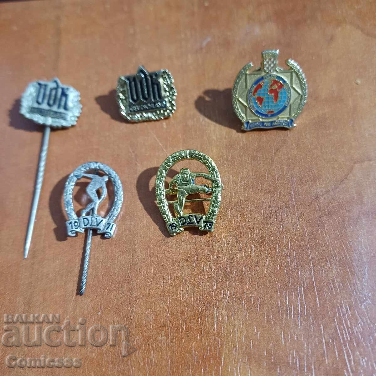 Значки спортни 5 бр. Значки спортни 5 бр.