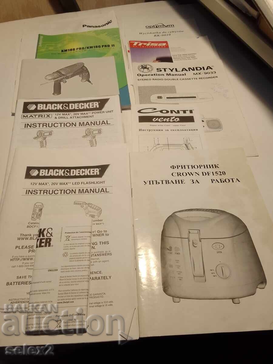 Lot of about 70 "user manuals" for electrical appliances - 6