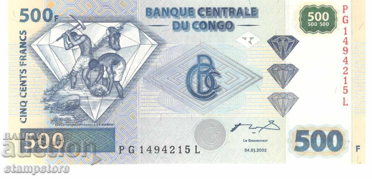 Congo - 500 francs 2002