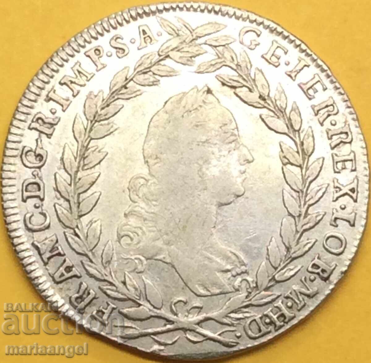 20 Kreuzer 1755 Αυστρία Βιέννη Franz I Stephen αργυρό 20 Kreuzer 1755 Αυστρία Βιέννη Franz I Stephen αργυρό