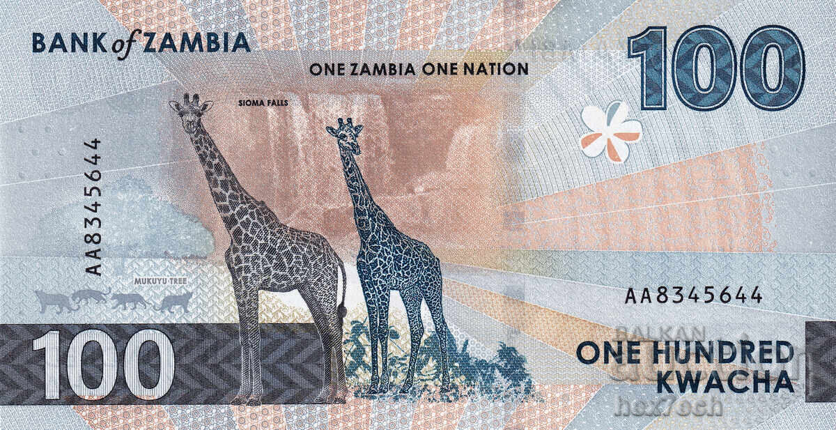 Auction  ❤️ ⭐ Zambia 2024 100 Kwacha UNC new ⭐ ❤️