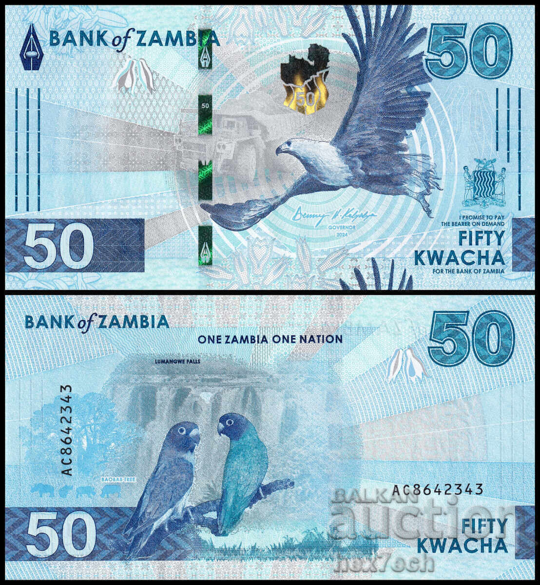 ❤️ ⭐ Zambia 2024 50 Kwacha UNC new ⭐ ❤️