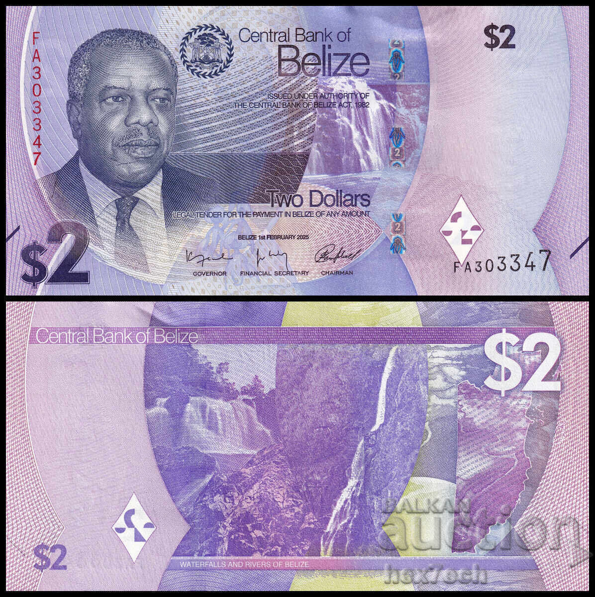 ❤️ ⭐ Μπελίζ 2025 2 δολάρια UNC νέα ⭐ ❤️