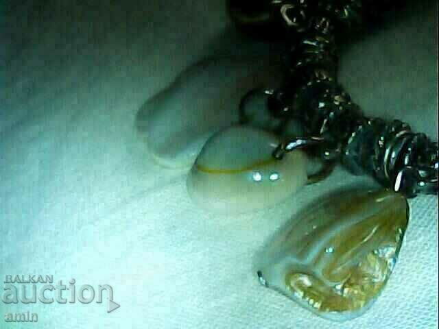 Livrarea FRUMOASĂ brățară gri din perle de carnelian Livrarea FRUMOASĂ brățară gri din perle de carnelian