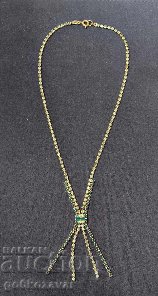 Παράδοση Βίντατζ κολιέ δεκαετίας του '60 Τσεχοσλοβακίας Φυσικά πετράδια!