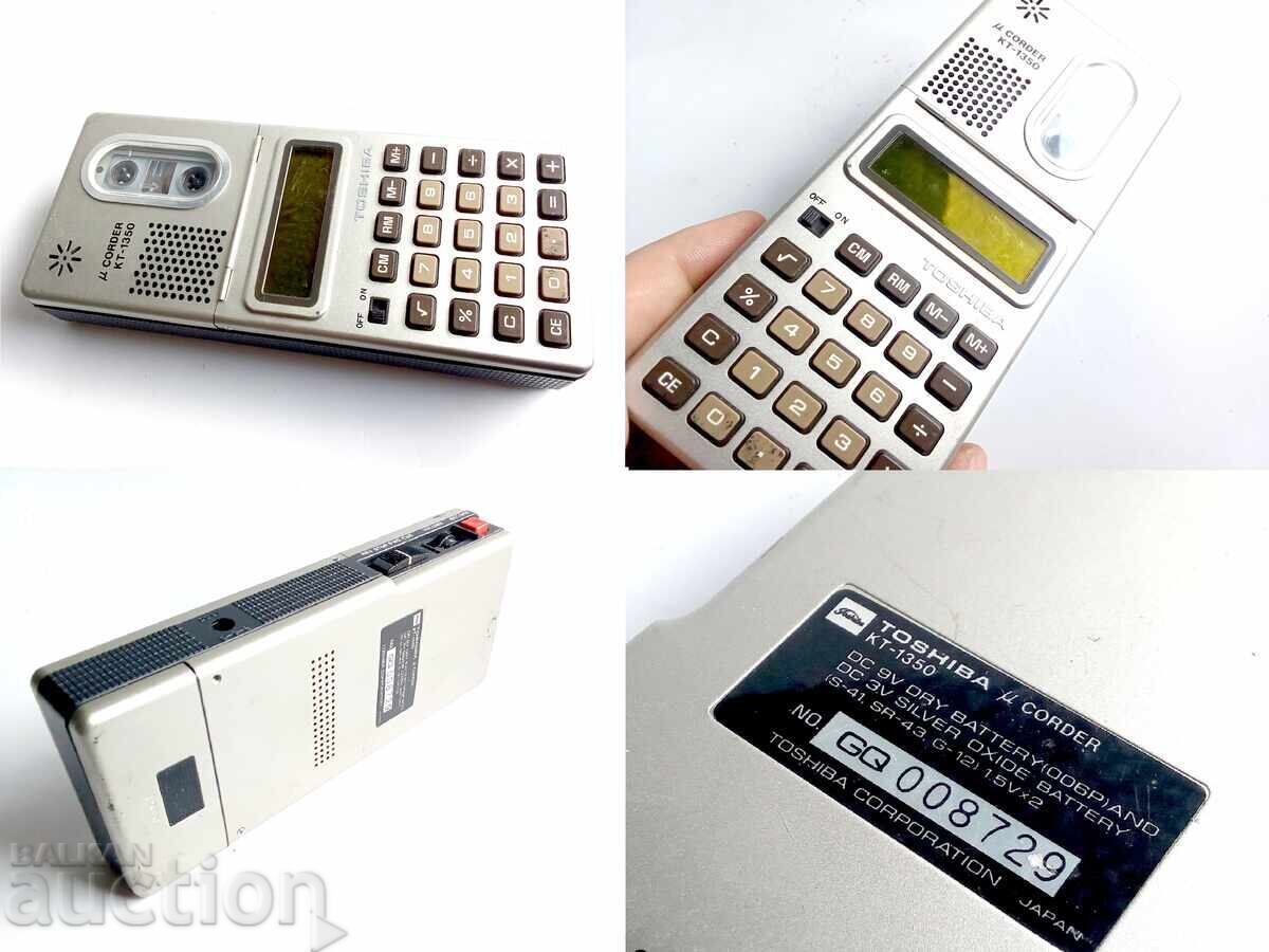 Delivery of Toshiba KT-1350, combination of cassette recorder (dictaphone) and calculator