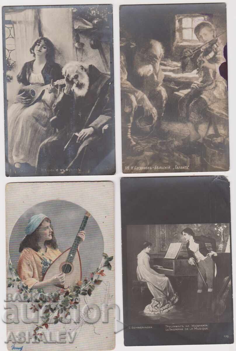 На тема Музика 4 кар.използвани 1910-20 На тема Музика 4 кар.използвани 1910-20