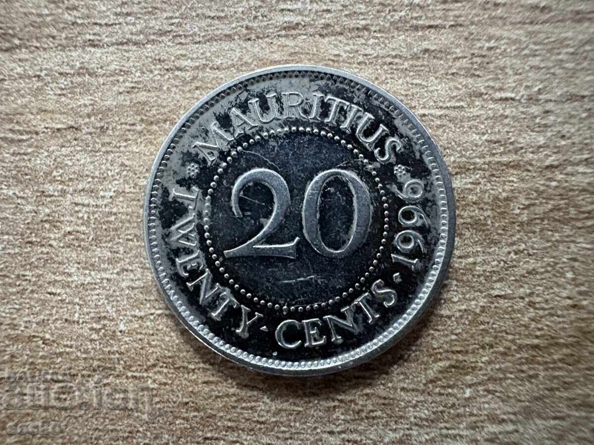Мавриций - 20 цента (1996)